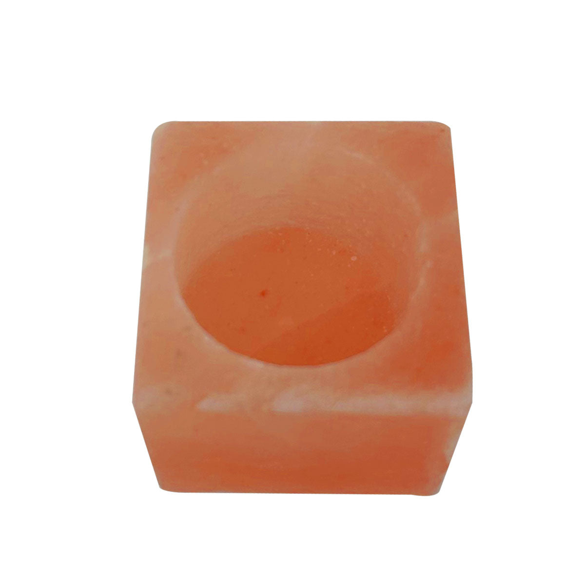 Himalayan Pink Salt Tea Light Holder by Pride of India – Salt Candle Holder – Room Décor Item – Great for Creating an Ambiance – Ideal for Home & Spa Uses – Natural Shape